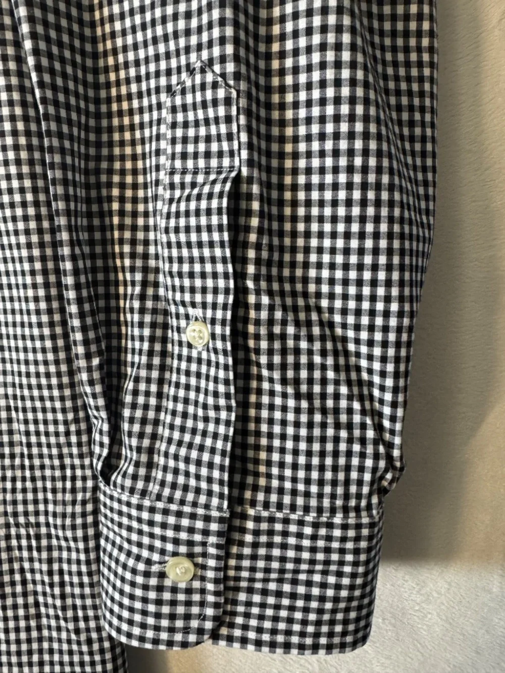 Ralph Lauren Black & White Gingham Button-Down Shirt size 2XB